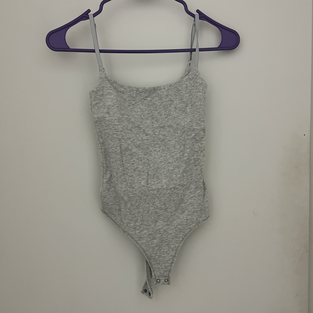 Abercrombie & Fitch grey braless bodysuit (padding has been taken out)